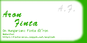 aron finta business card